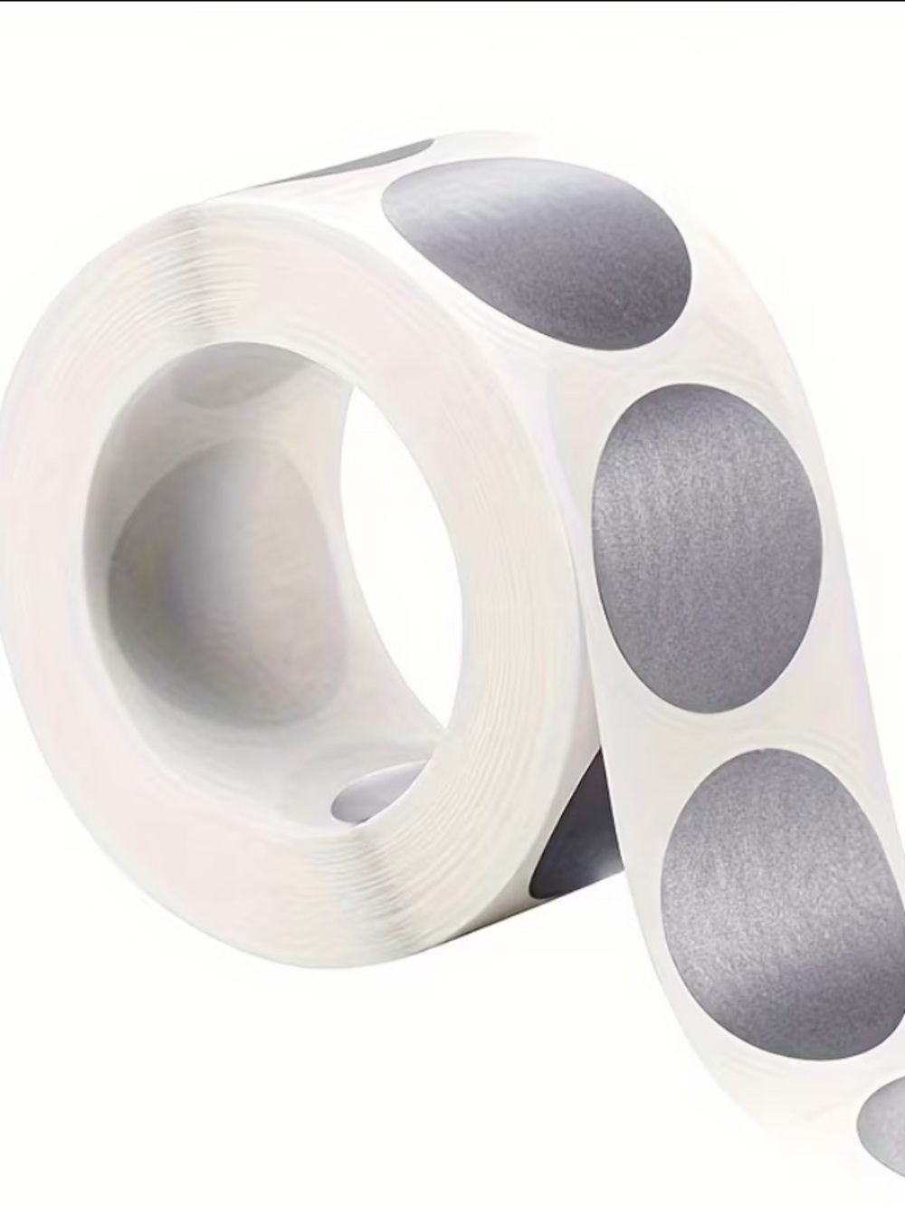 300pc Silver Round Scratch Off Sticker Roll